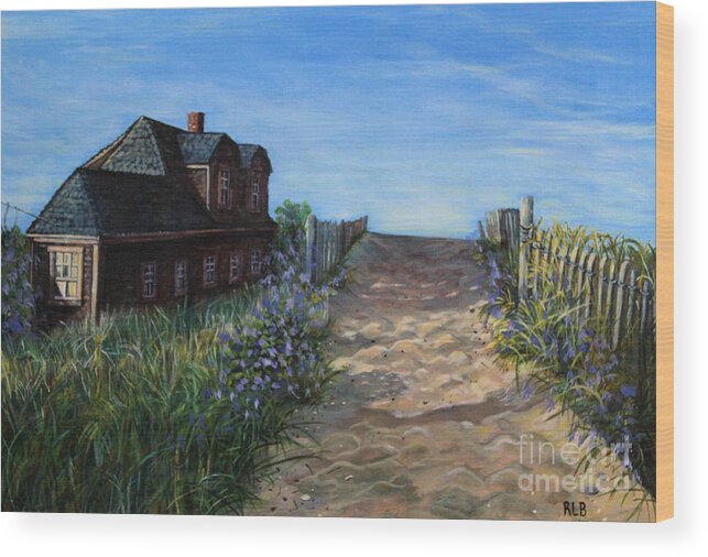 Landscape Wood Print featuring the painting Love the Old Cottage by Rita Brown
