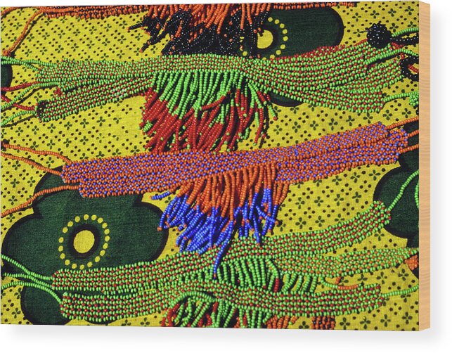 Africa Wood Print featuring the photograph Maasai Beadwork by Michele Burgess