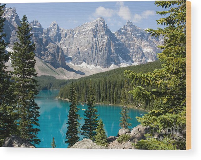 Moraine Lake Wood Print featuring the photograph Moraine Lake by Chris Scroggins