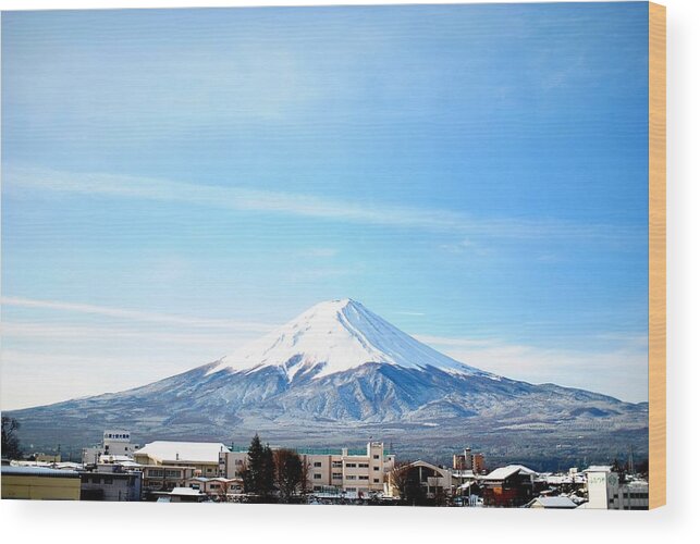 Scenics Wood Print featuring the photograph Mount Fuji by Jocelyn Khoo