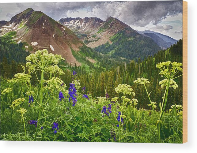La Plata Mountains Wood Print featuring the photograph Mountain Majesty by Priscilla Burgers