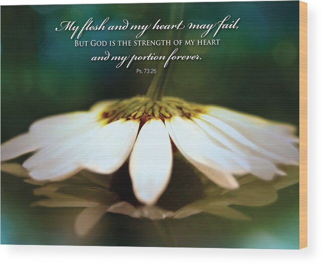 Flower Wood Print featuring the digital art My Heart May Fail by Kathryn McBride