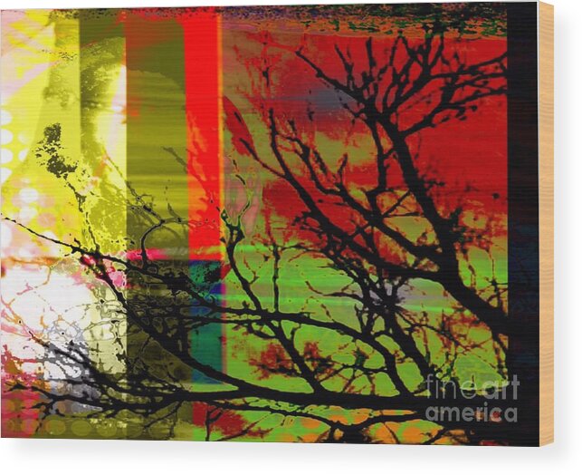 Trees Wood Print featuring the digital art Natural Beauty #2 by Serenity Studio Art