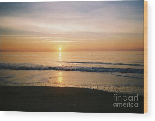 Myrtle Beach Wood Print featuring the digital art New Year Sunrise by Angelia Hodges Clay