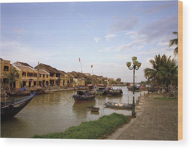 River Wood Print featuring the photograph Nightfall Over Hoi An by Shaun Higson