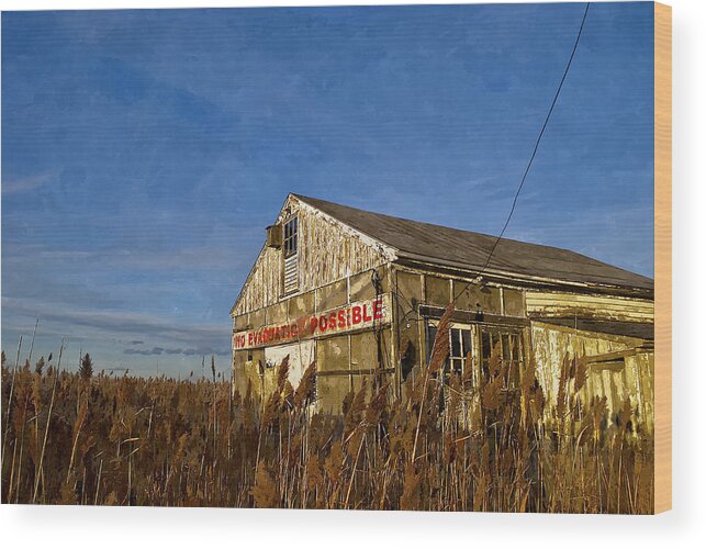 Digital Wood Print featuring the painting No Evacuation Possible by Rick Mosher
