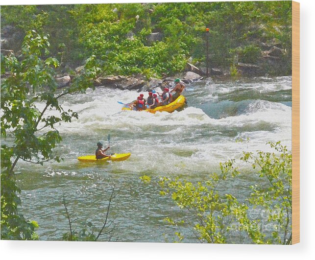 Ocoee Wood Print featuring the photograph Ocoee White Water by Carol Bradley