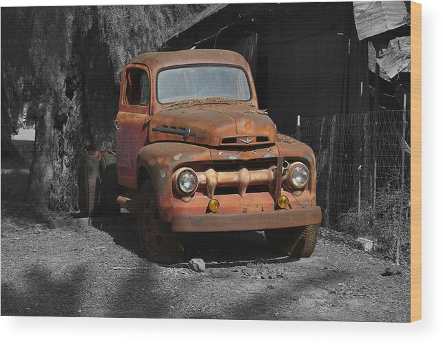 Ford Wood Print featuring the photograph Old Ford Truck by Richard J Cassato