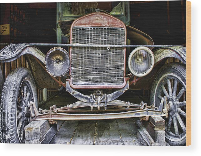 Model T Wood Print featuring the photograph Old Model T by Stacey Sather