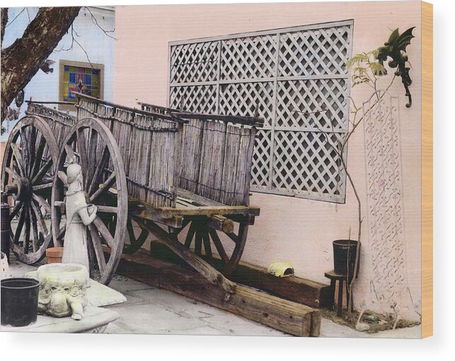 Old Wood Print featuring the photograph Old Wooden Wagon by Marilyn Hunt