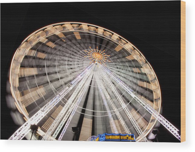 Paris Wood Print featuring the photograph Paris Ferris Wheel by Matthew Bamberg