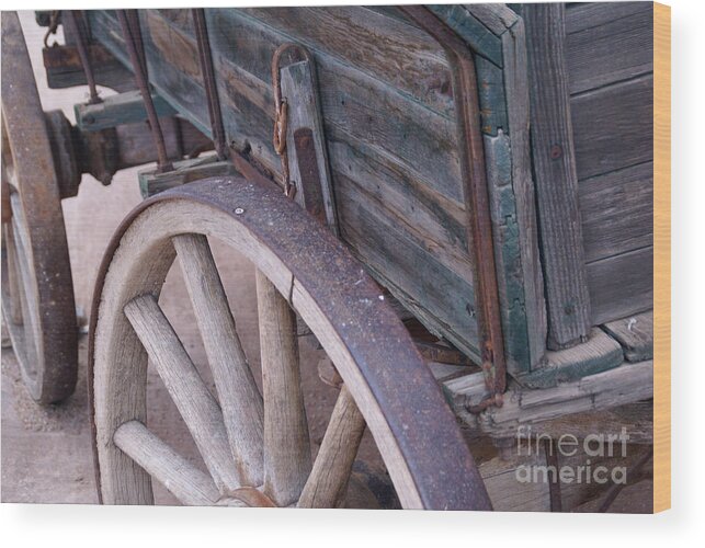 Wagon Wood Print featuring the photograph Past Lives by Linda Shafer