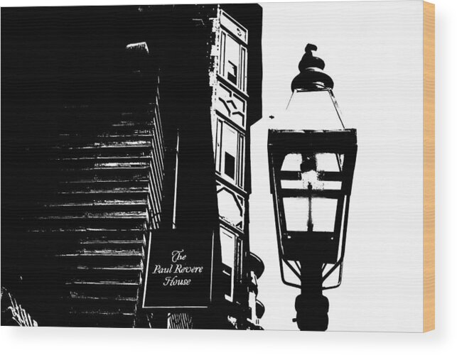 Paul Revere House Wood Print featuring the photograph Paul Revere by Norma Brock