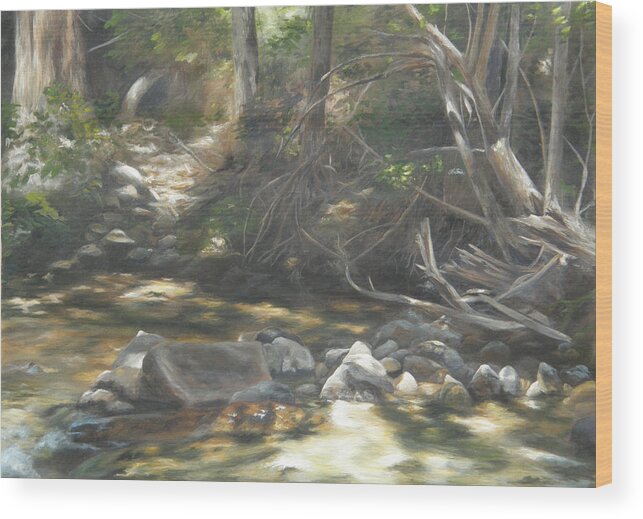 Creek Wood Print featuring the painting Peace at Darby by Lori Brackett
