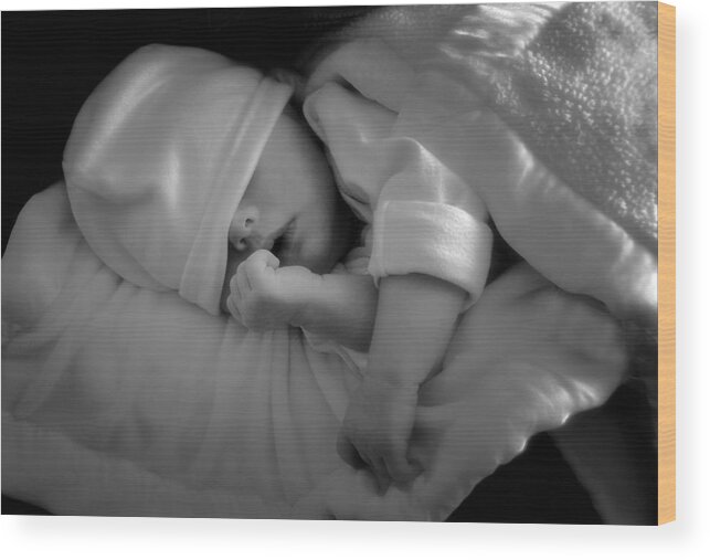 Baby Wood Print featuring the photograph Peaceful Sleep by Ron White