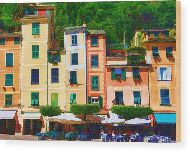  Wood Print featuring the photograph Portofino Color by Rochelle Berman