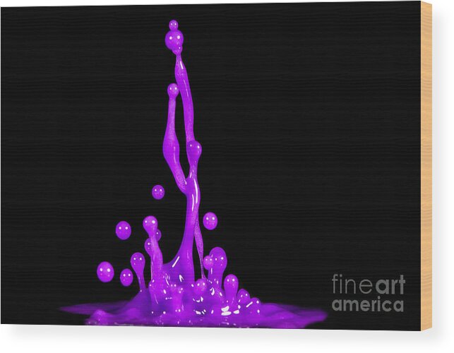 Abstract Wood Print featuring the photograph Purple Nurple by Anthony Sacco