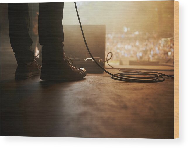 Rock Music Wood Print featuring the photograph Raedy to perform by PeopleImages