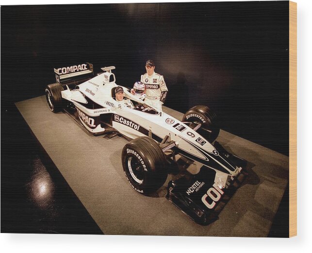 Sport Wood Print featuring the photograph Ralf Schumacher and Jenson Button by Mark Thompson