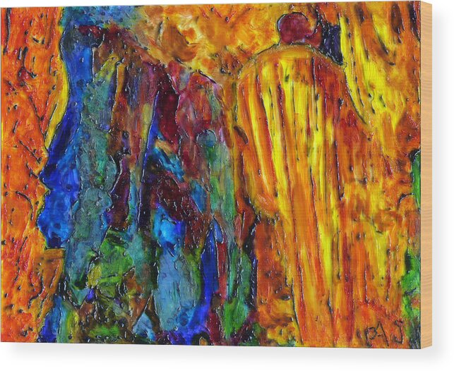 Cave Wood Print featuring the painting Reed Flute Cave by Phil Strang