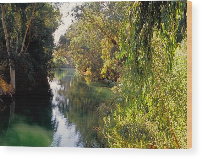 Jordan River Wood Print featuring the photograph River Jordan by Dennis Cox