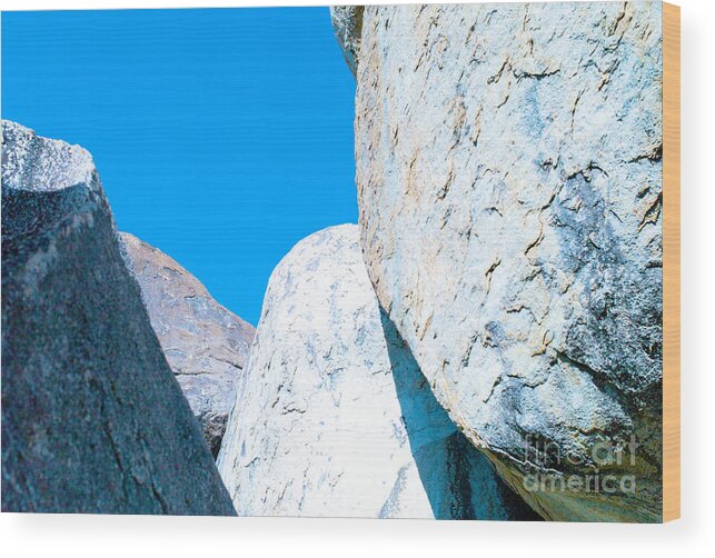 Nature Wood Print featuring the photograph Rock Sculpture by Art by Christiane