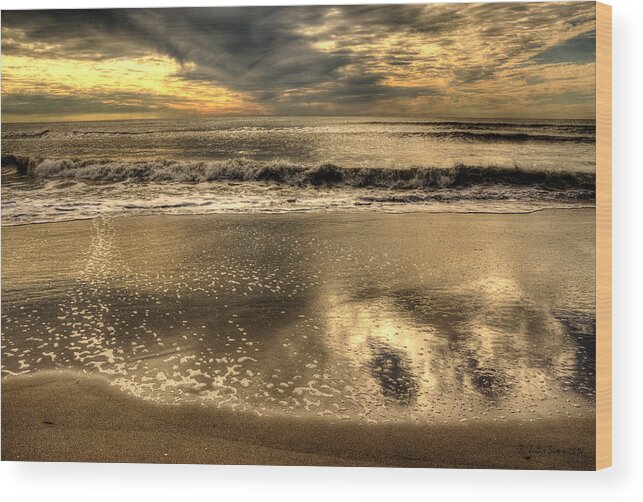 Swell Wood Print featuring the photograph Seaside Sunset by Julis Simo