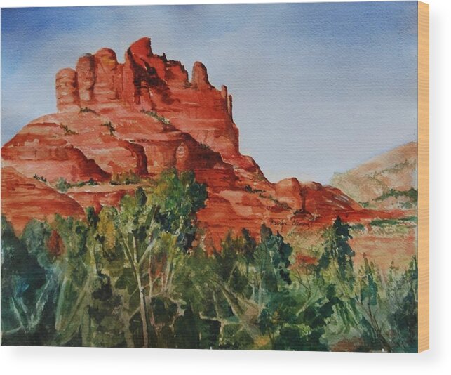 Arizona Wood Print featuring the painting Sedona Arizona by Marilyn Clement
