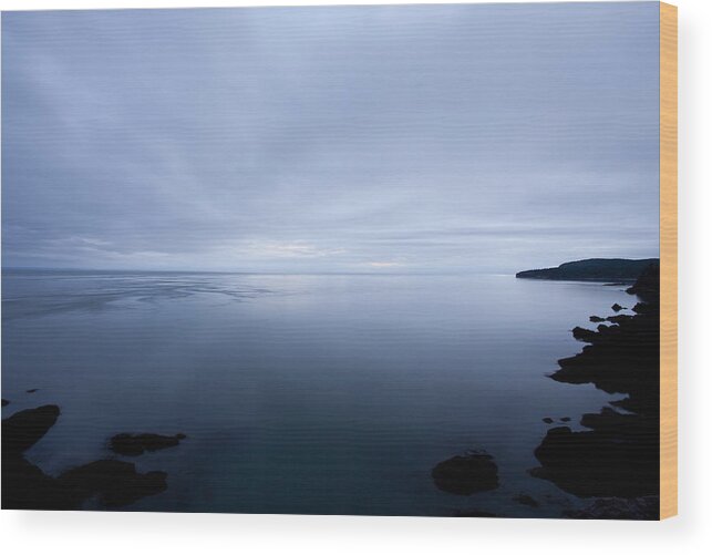 Ocean Wood Print featuring the photograph Serenity by Laura Tucker