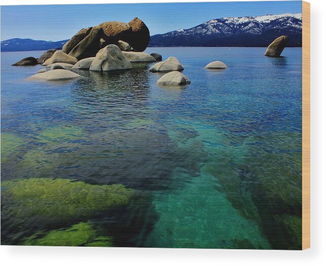 Lake Tahoe Wood Print featuring the photograph Shades of Tahoe by Benjamin Yeager