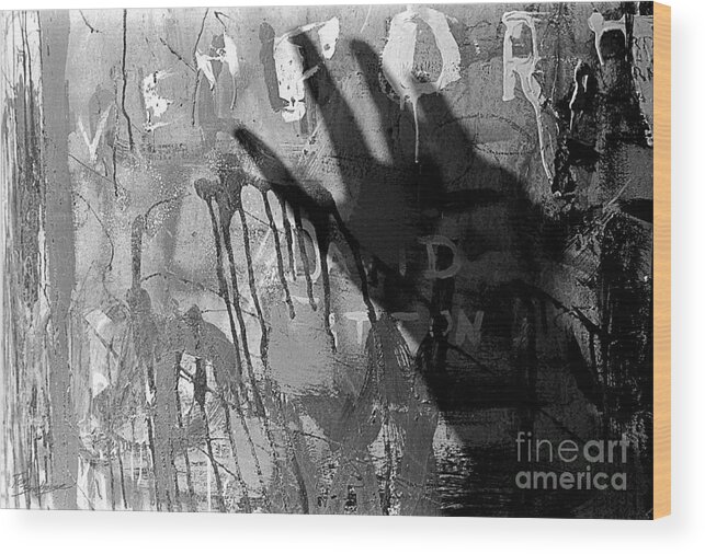 Shadow Wood Print featuring the photograph Shadow Abstract by Tom Brickhouse