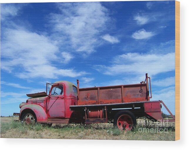 Truck Wood Print featuring the photograph Shaniko Fire Truck by Charles Robinson