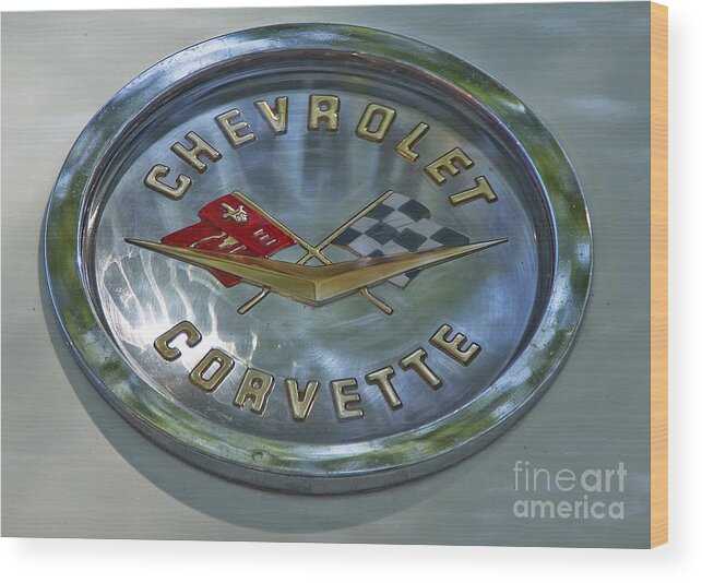 Corvette Wood Print featuring the photograph She's Real Fine by Scott Evers