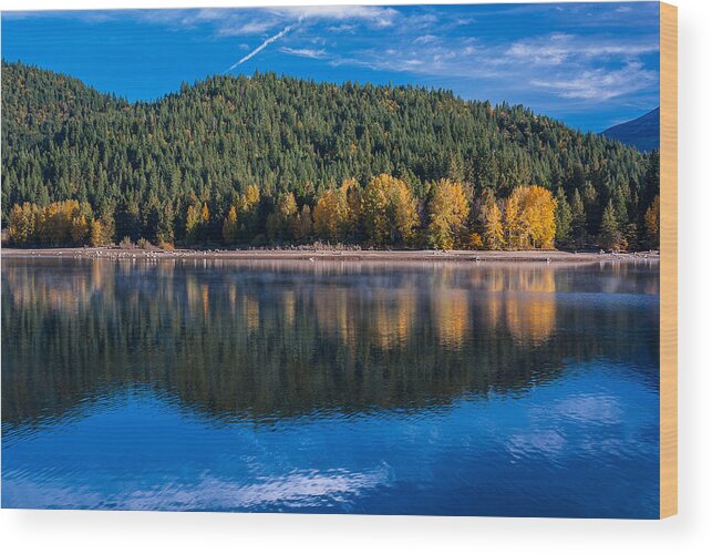 Siskiyou Lake Wood Print featuring the photograph Siskiyou Lake Shoreline by Greg Nyquist