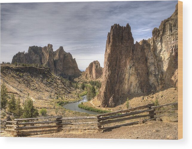Smith Rocks Wood Print featuring the photograph Smith Rocks State Park by Arthur Fix