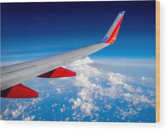 Southwest. Airplane Wood Print featuring the photograph Southwest by Dennis Dugan