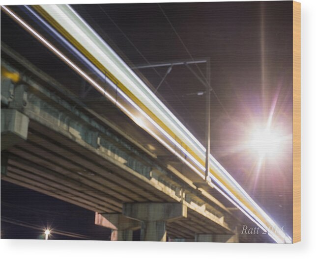 Train Wood Print featuring the photograph Speed Of Light by Michael Podesta 