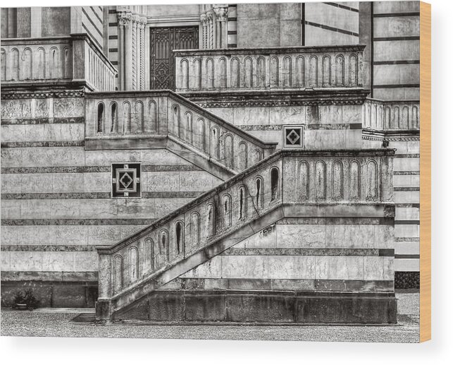 Neatimage Wood Print featuring the photograph Staircase and stripes by Roberto Pagani