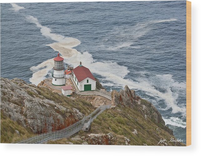 Architecture Wood Print featuring the photograph Stairway Leading to Point Reyes Lighthouse by Jeff Goulden