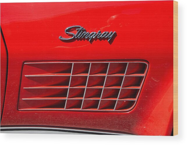 Automotive Details Wood Print featuring the photograph Stingray by John Schneider
