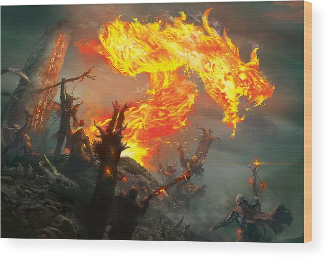 Mtg Wood Print featuring the digital art Stoke The Flames by Ryan Barger