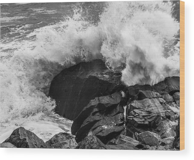Archival Pigment Print Wood Print featuring the photograph Storm Breaker by Thomas Lavoie