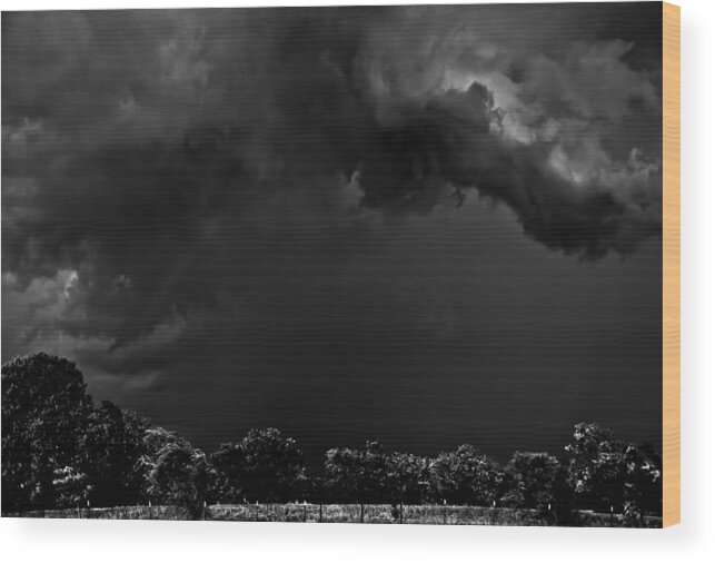 Storm Wood Print featuring the photograph Storm Clouds by Mark Alder
