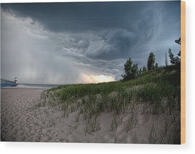 Storm Wood Print featuring the photograph Storm Rolling In by John Crothers
