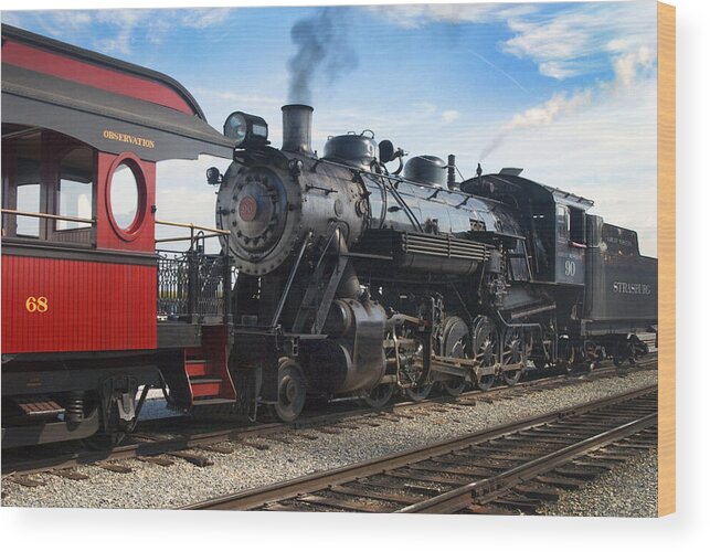 Railroad Wood Print featuring the photograph Strasburg Railroad - 1051 by Paul W Faust - Impressions of Light