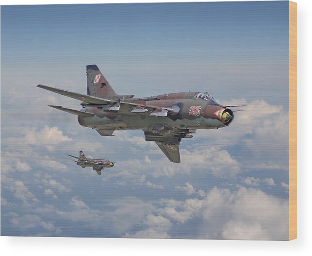 Aircraft Wood Print featuring the photograph Su22 - Cold War Warrior by Pat Speirs