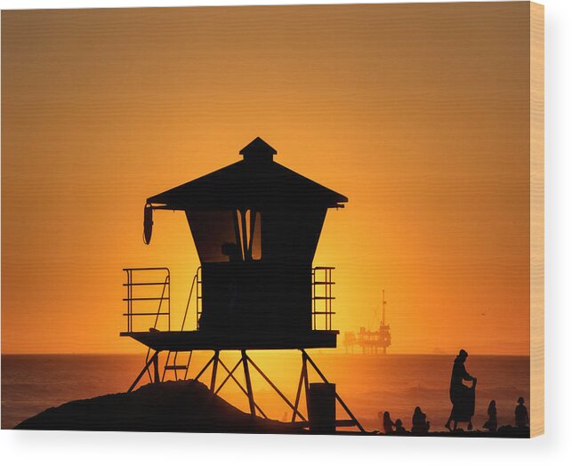 Beach Wood Print featuring the photograph Sunburst by Tammy Espino