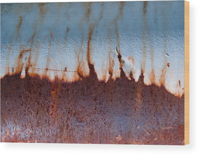 Industrial Wood Print featuring the photograph Sunrise Abstract by Jani Freimann