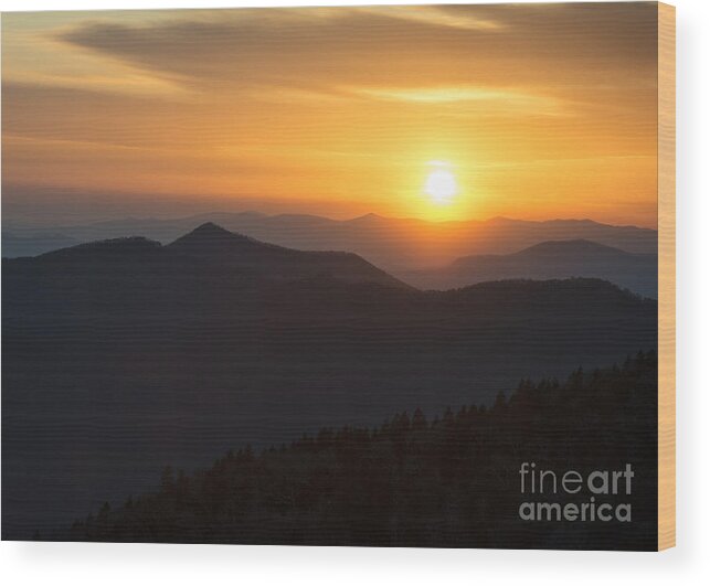Landscape Wood Print featuring the photograph Sunset on the Parkway by Louise St Romain
