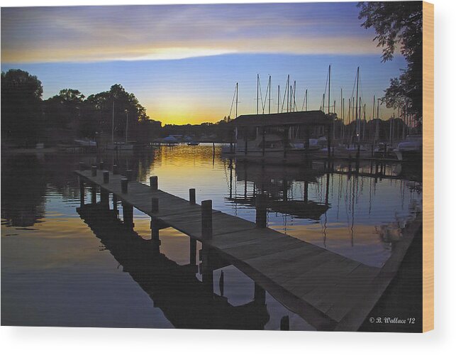 2d Wood Print featuring the photograph Sunset Silhouette by Brian Wallace